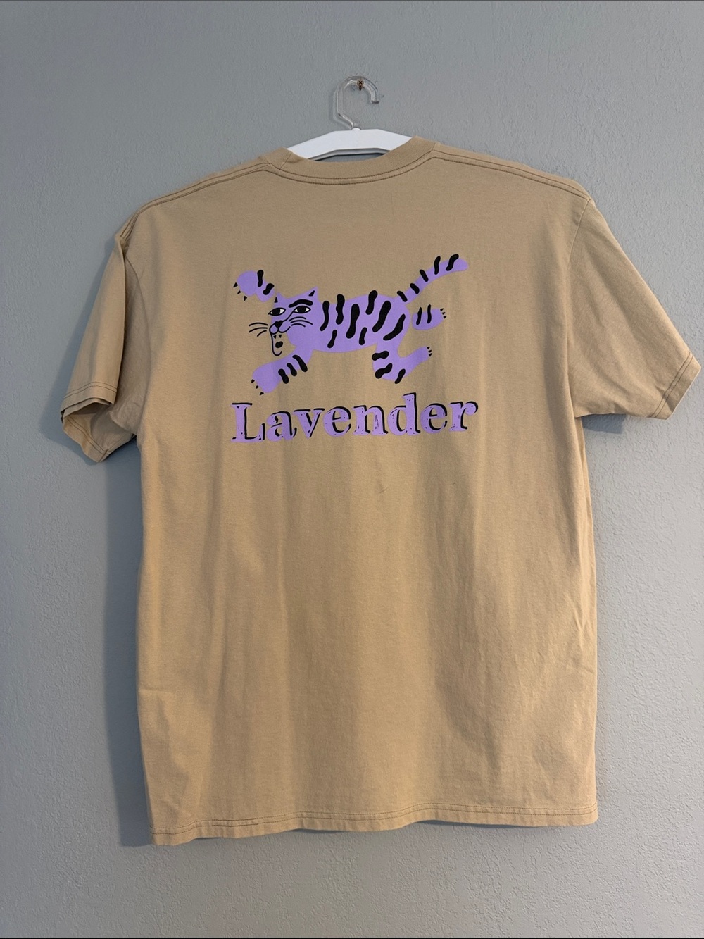 LAVENDER Bengal Tiger Graphic T-Shirt Men's White Streetwear Tee